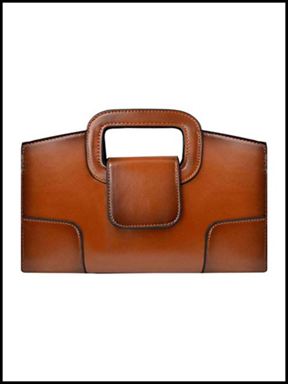 Women Vintage Flap Satchel Handbag Patent PU Leather Chain Strap Tote